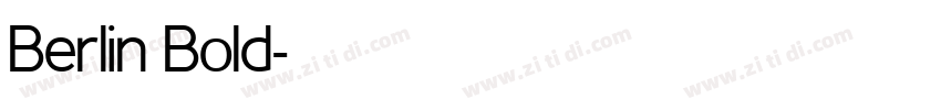 Berlin Bold字体转换